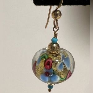 Lamp glass fine jewelry earrings